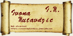 Ivona Mutavdžić vizit kartica